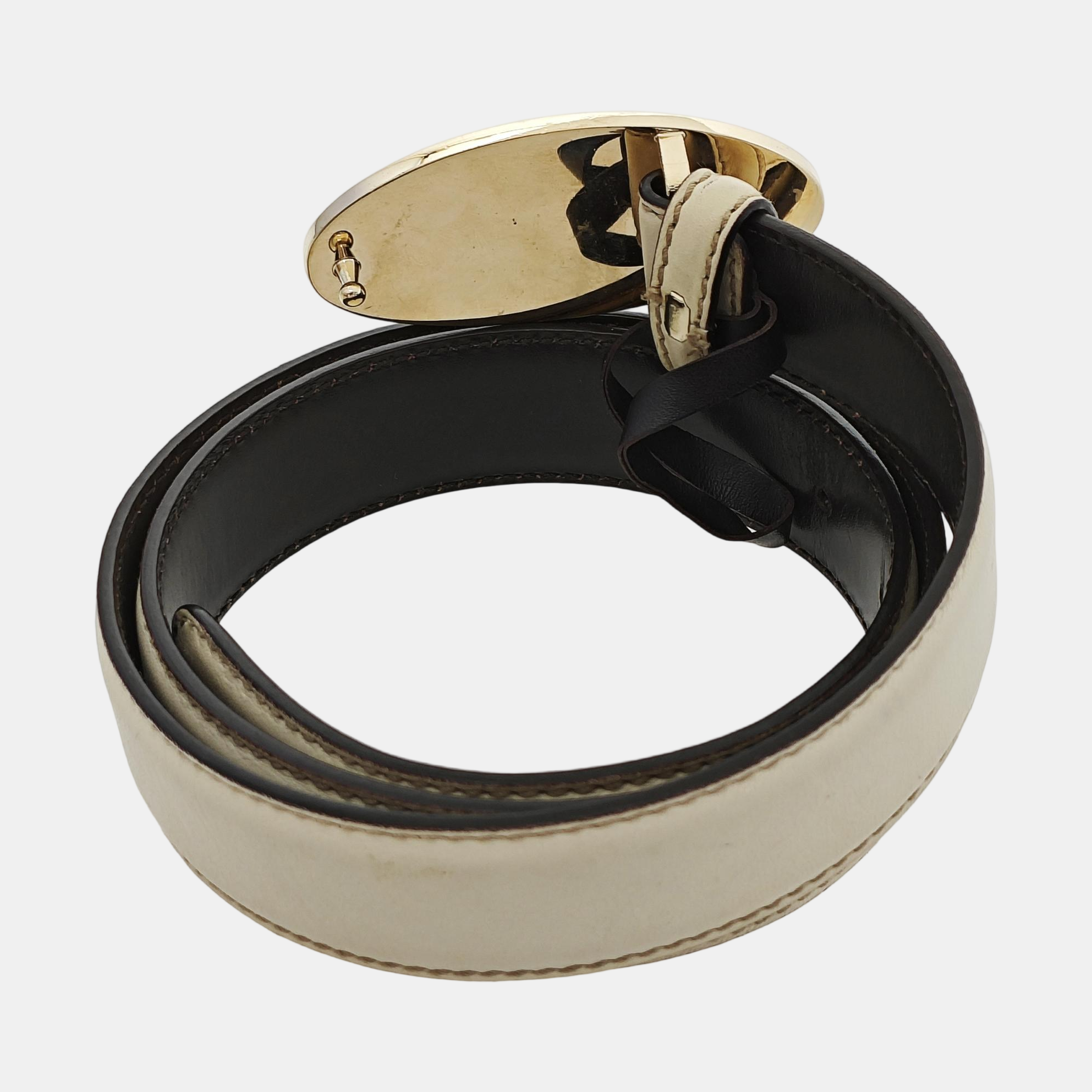 Leather Belt White
