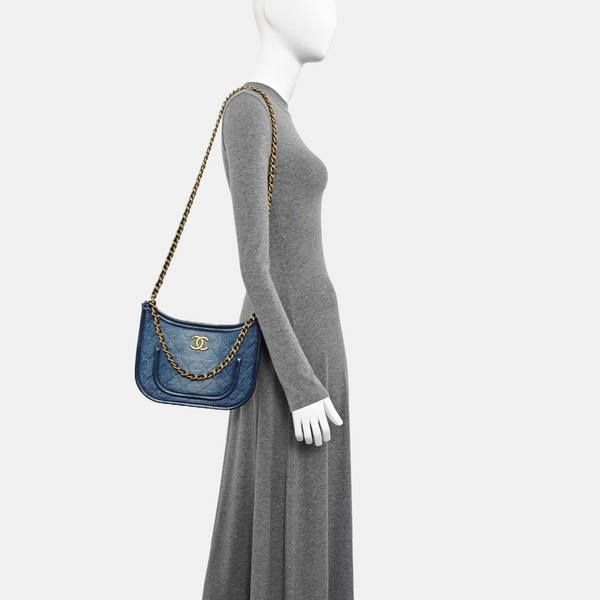 HOBO Quilted Denim Blue