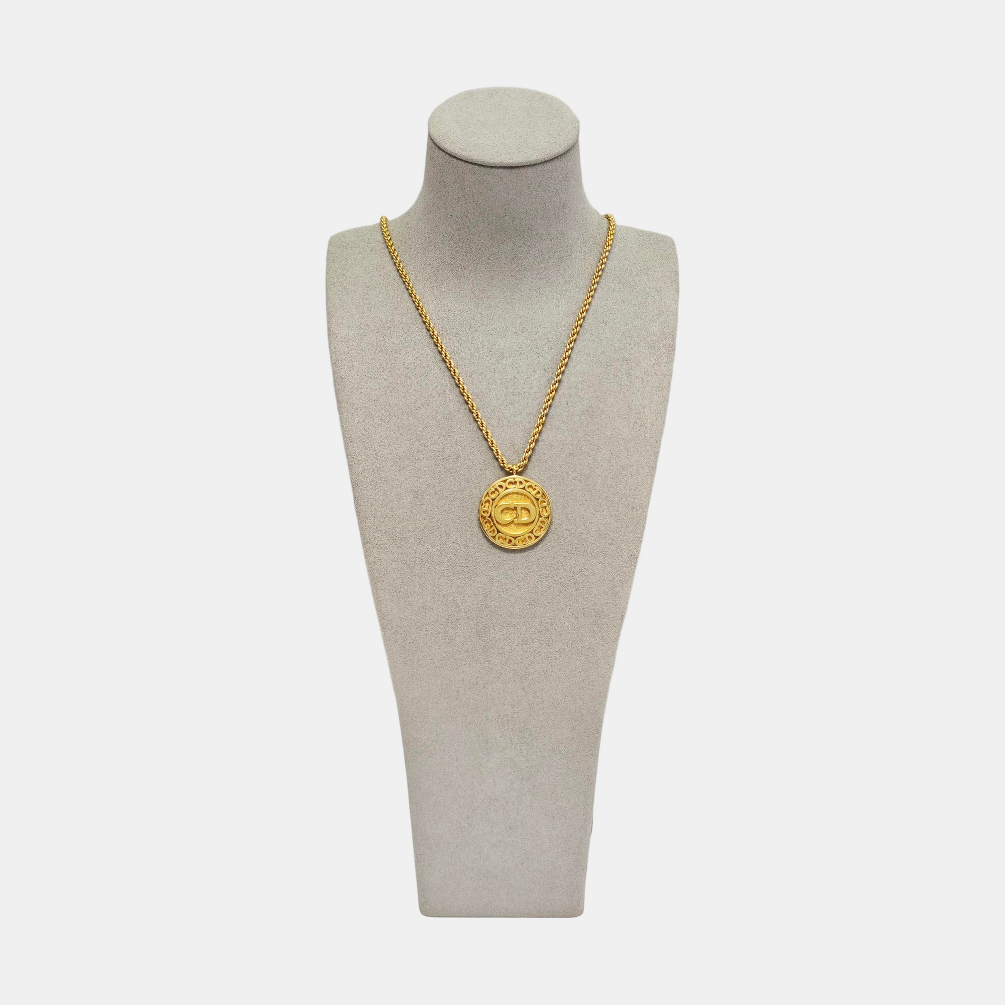 Twist Round Metal Gold Necklace