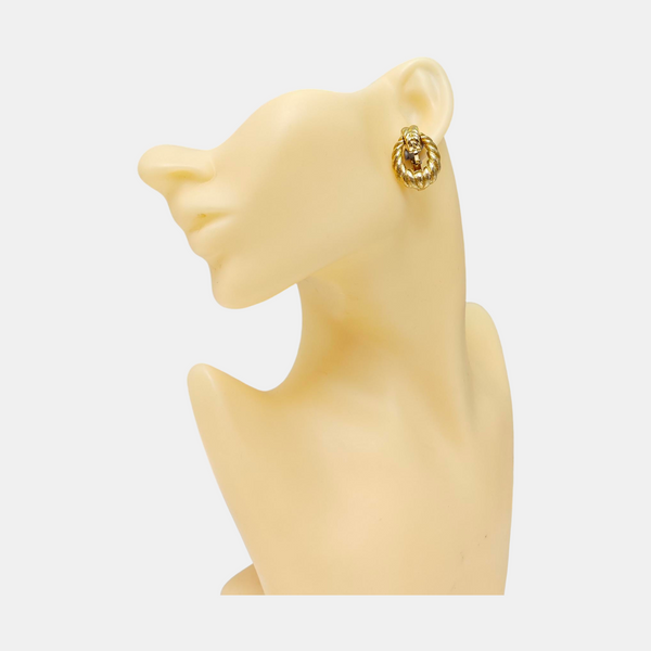 Metal Gold Clip On Earrings