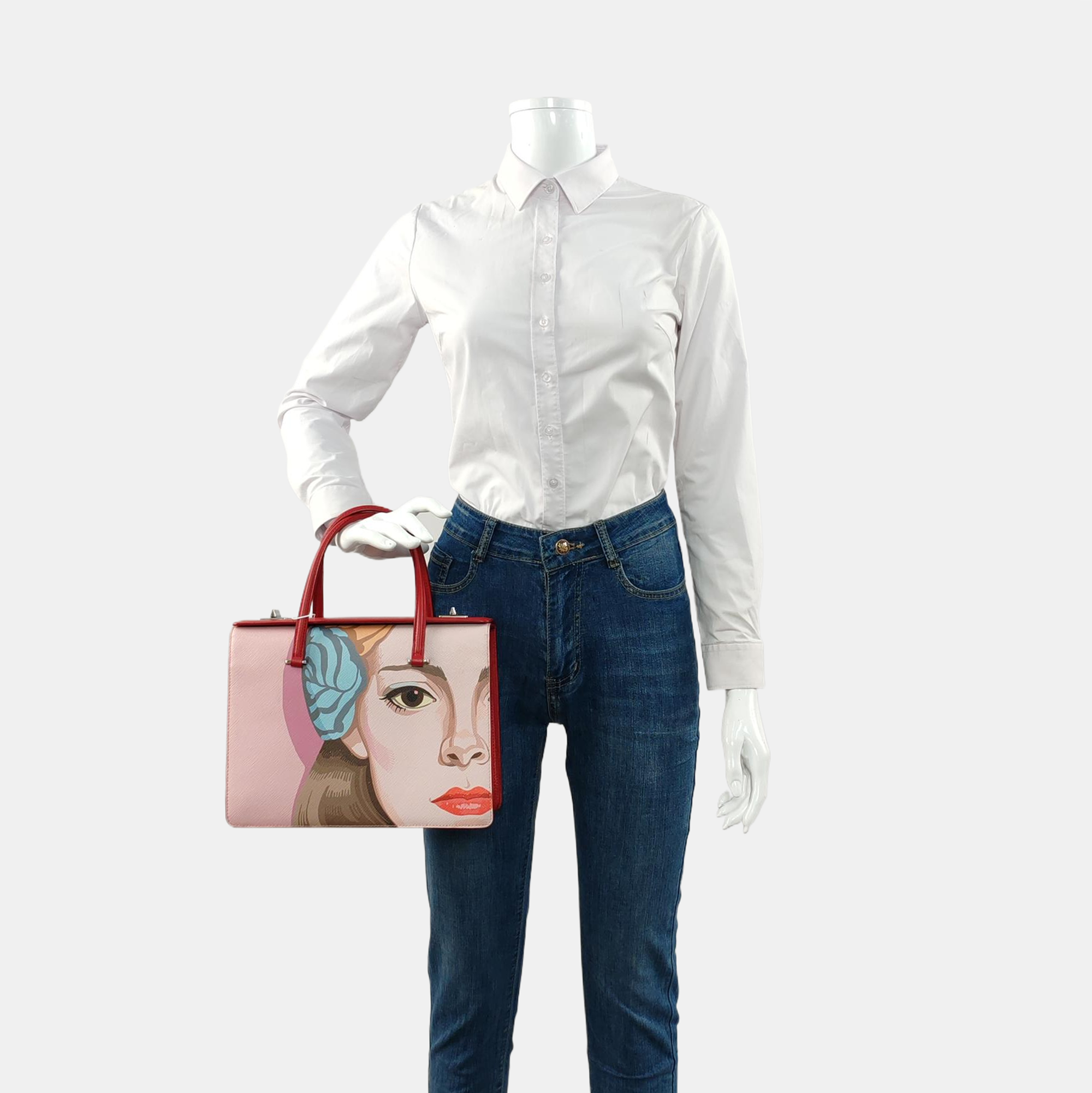 Twin Saffiano Calfskin Pink