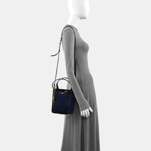 Canvas Shoulder Bag Small Blue