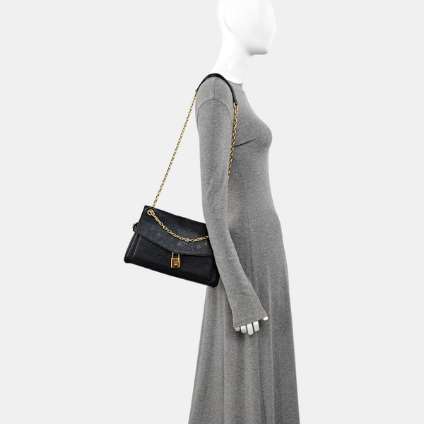 Anytime Flap Monogram Calfskin Black