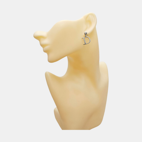Petit CD Metal Silver Earrings