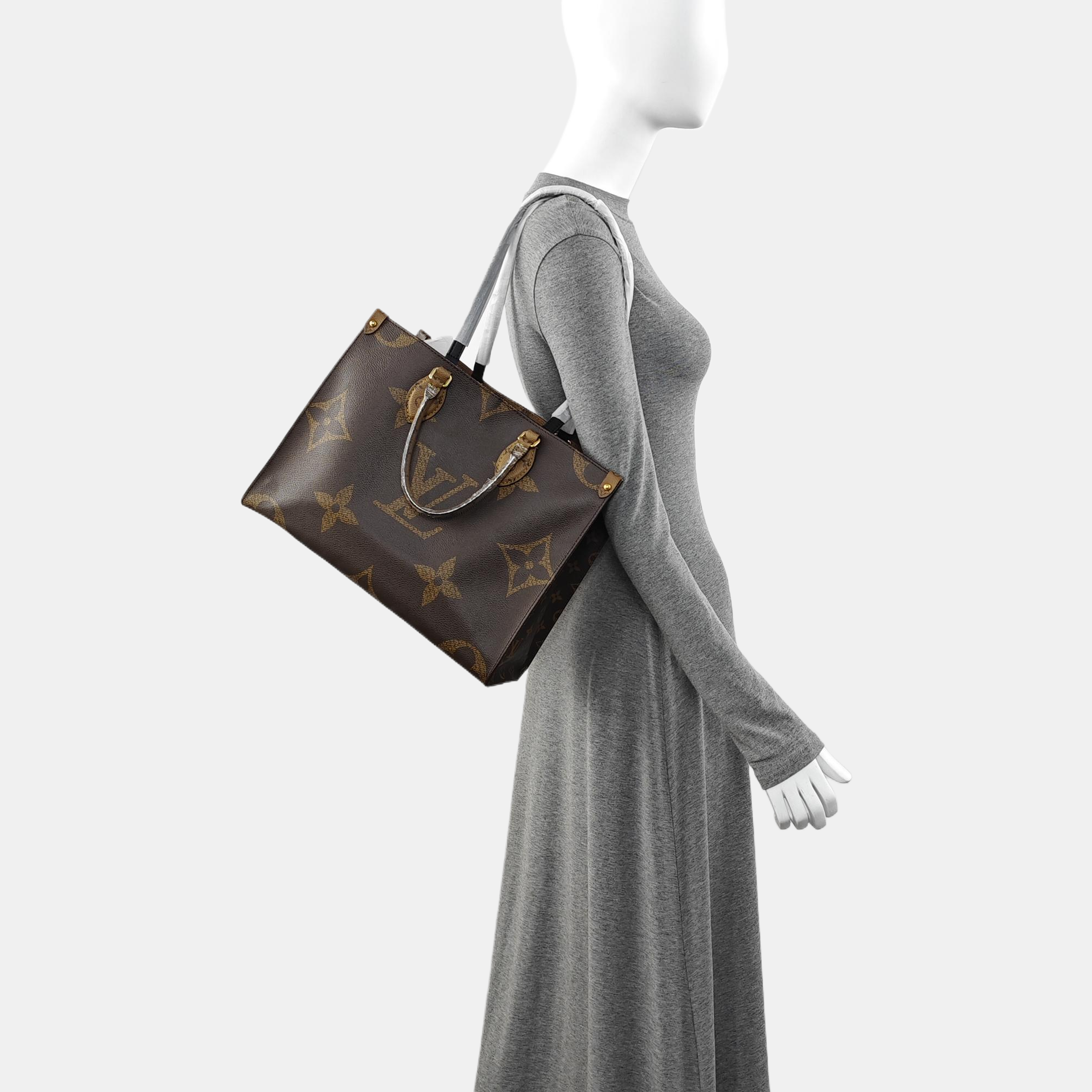 ONTHEGO MM Monogram Coated Canvas Brown