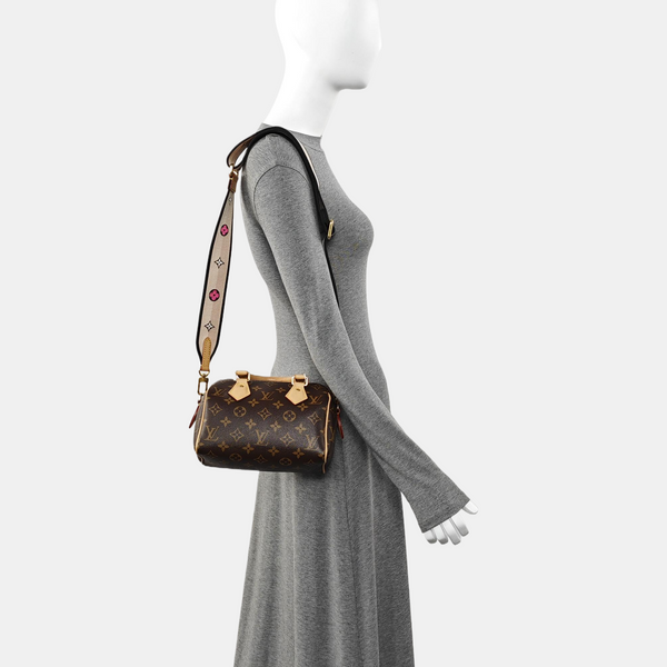 SPEEDY 20 Monogram Coated Canvas Brown