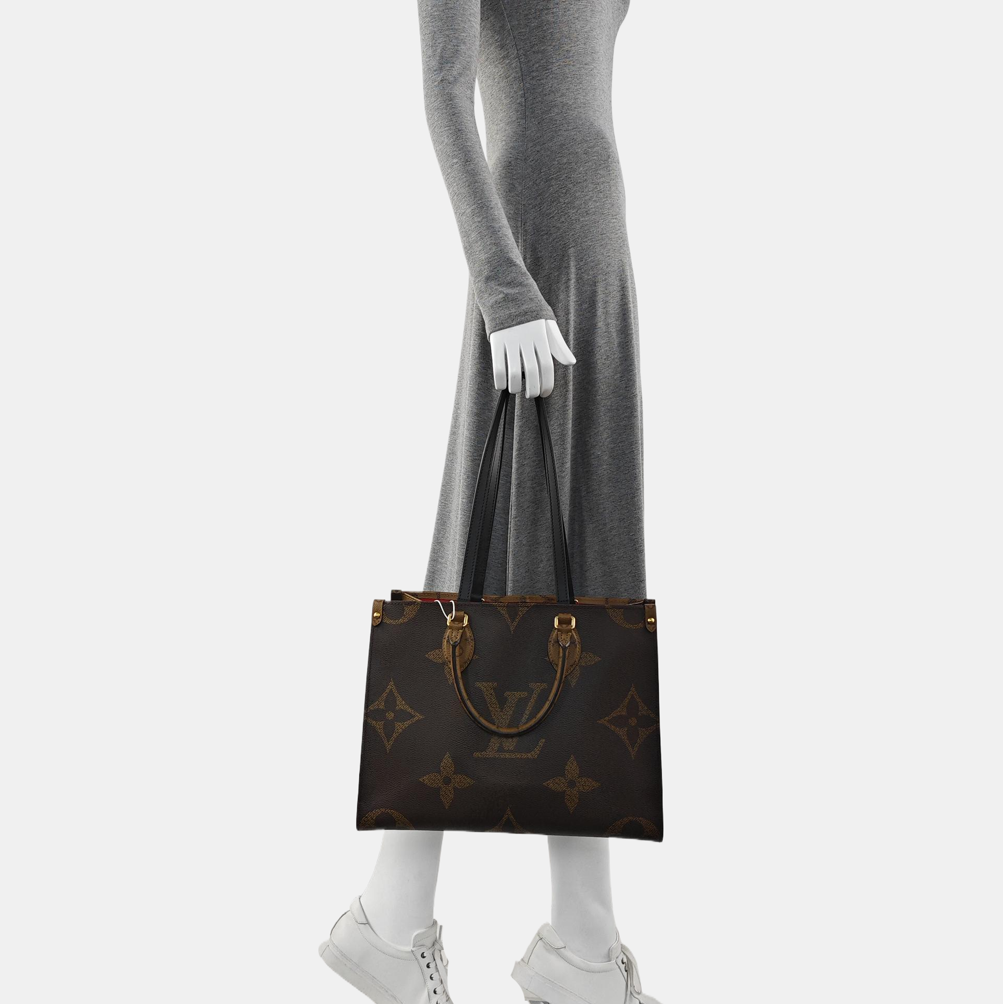 ONTHEGO MM Monogram Coated Canvas Brown