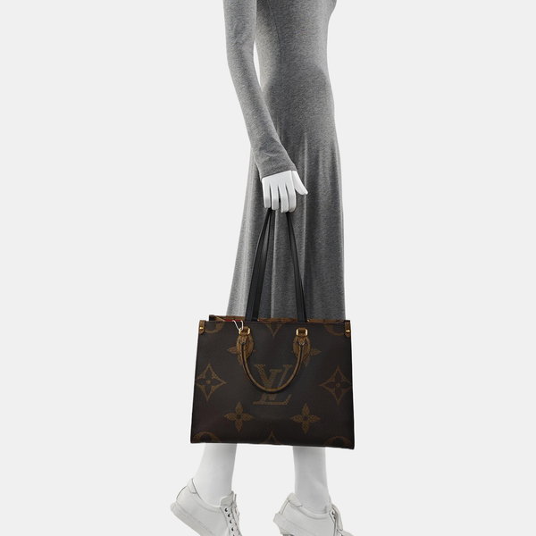 ONTHEGO MM Monogram Coated Canvas Brown