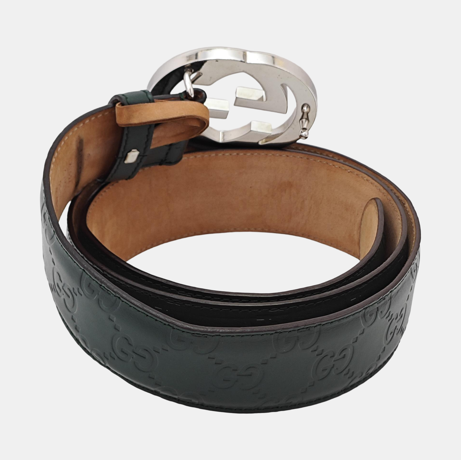 Leather Belt Green