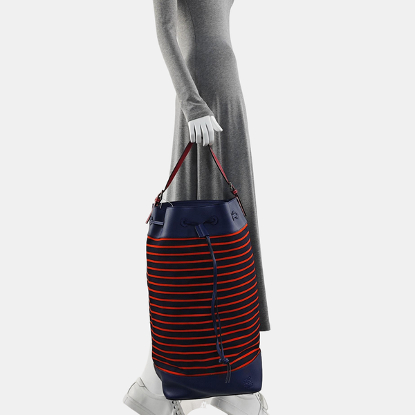 Canvas Top Handle Bag Blue