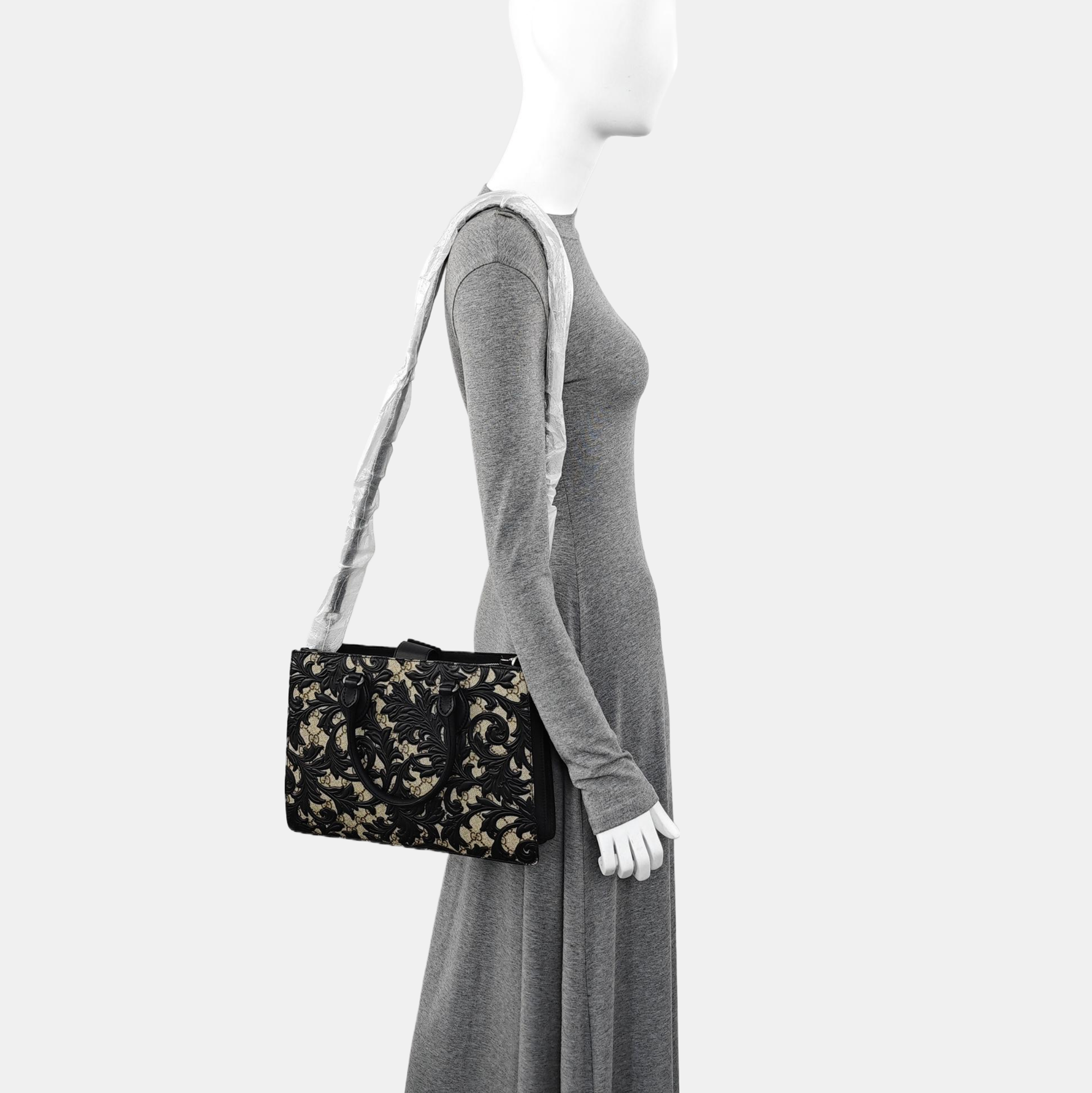 Monogram Coated Canvas Tote Bag Beige