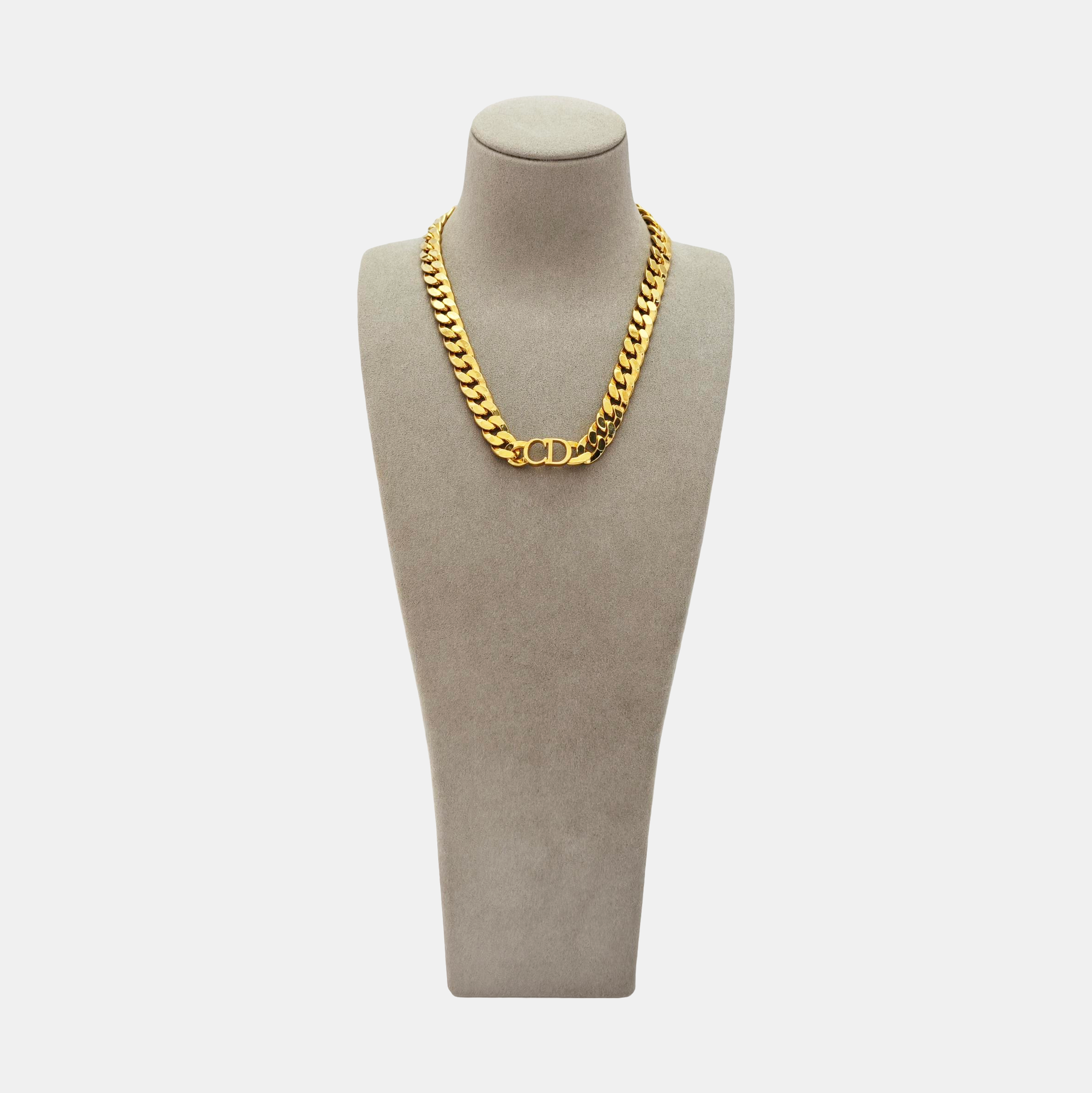 CD Icon Metal Gold Necklace