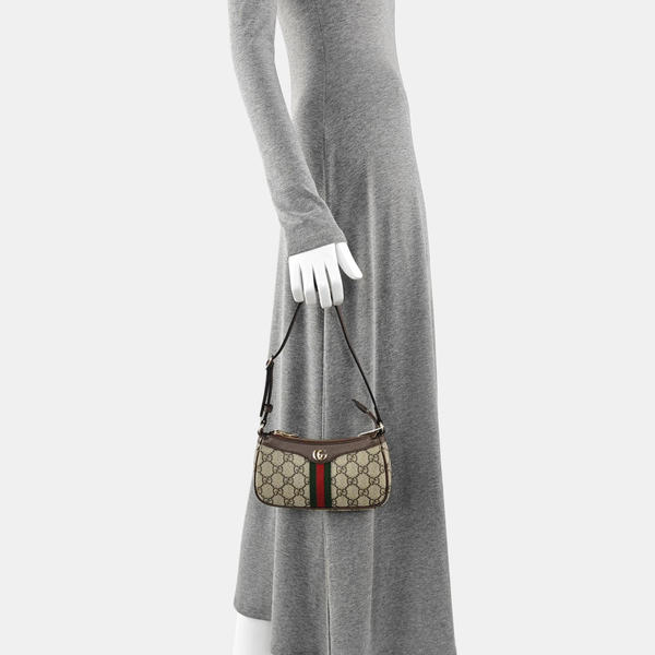 Ophidia Mini Monogram Coated Canvas Gray