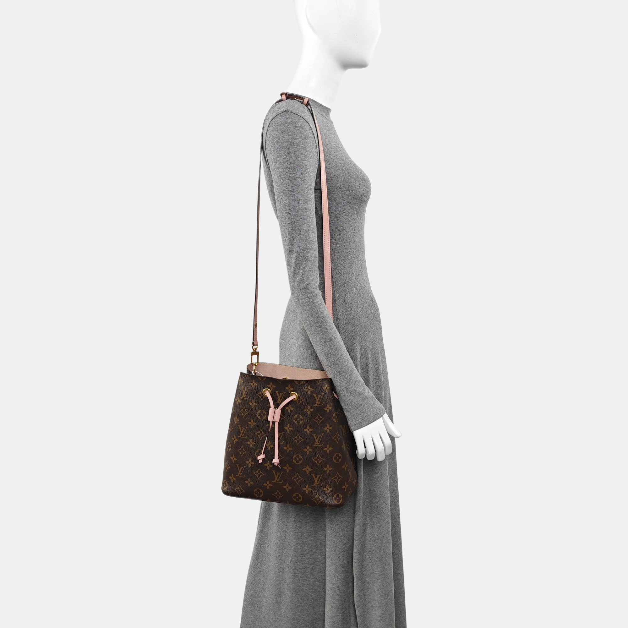 NÉONOÉ MM Monogram Coated Canvas Brown