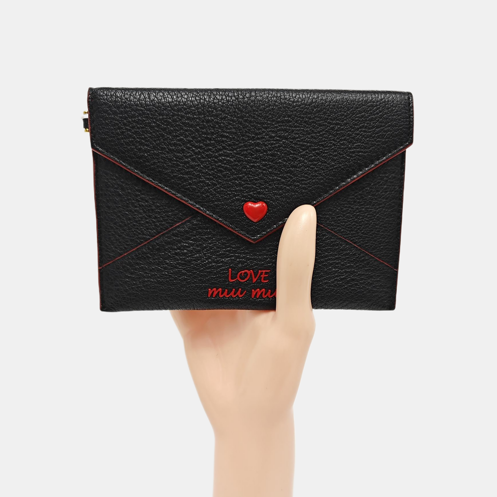 Love Lambskin Black Wallet