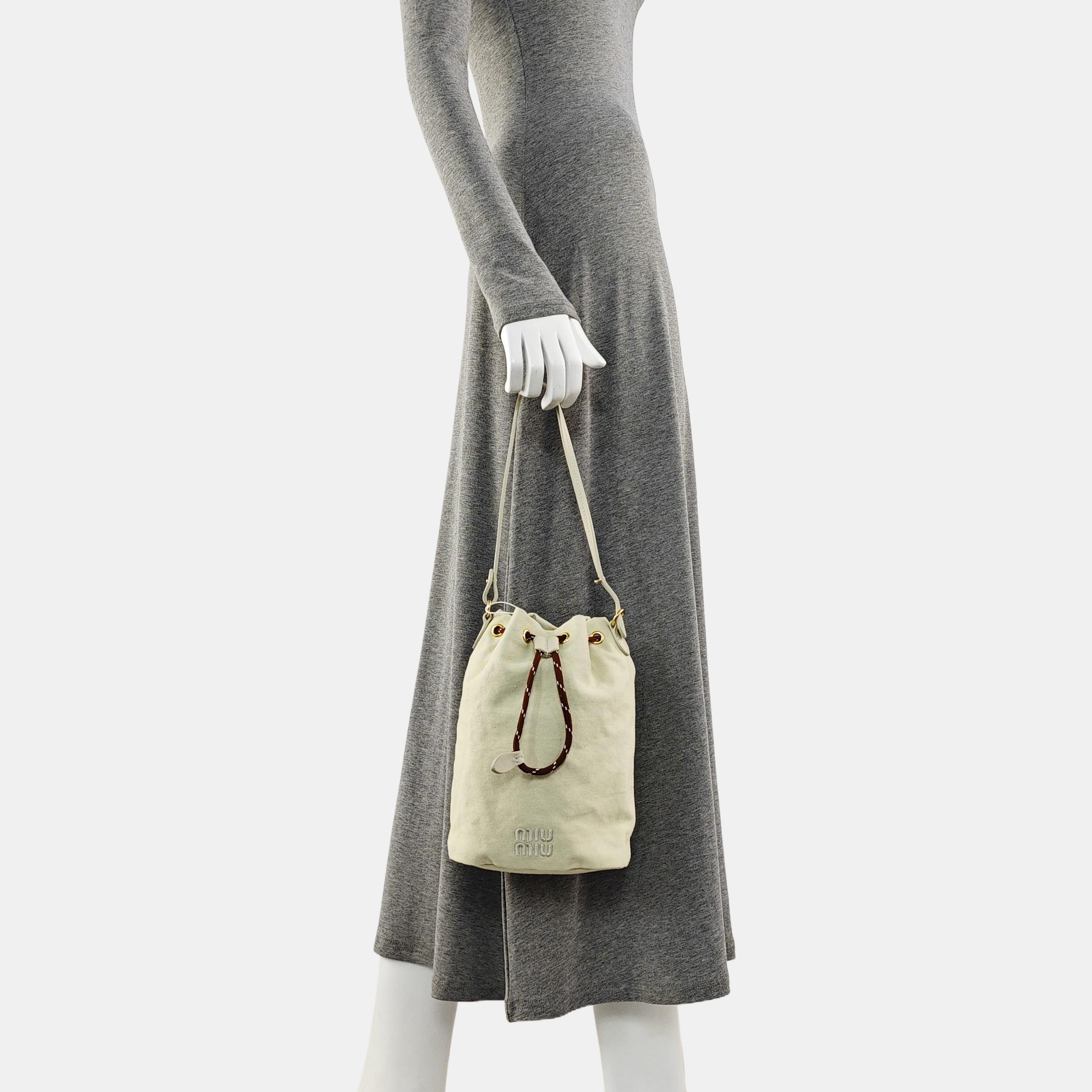 Fabric Bucket Bag Green