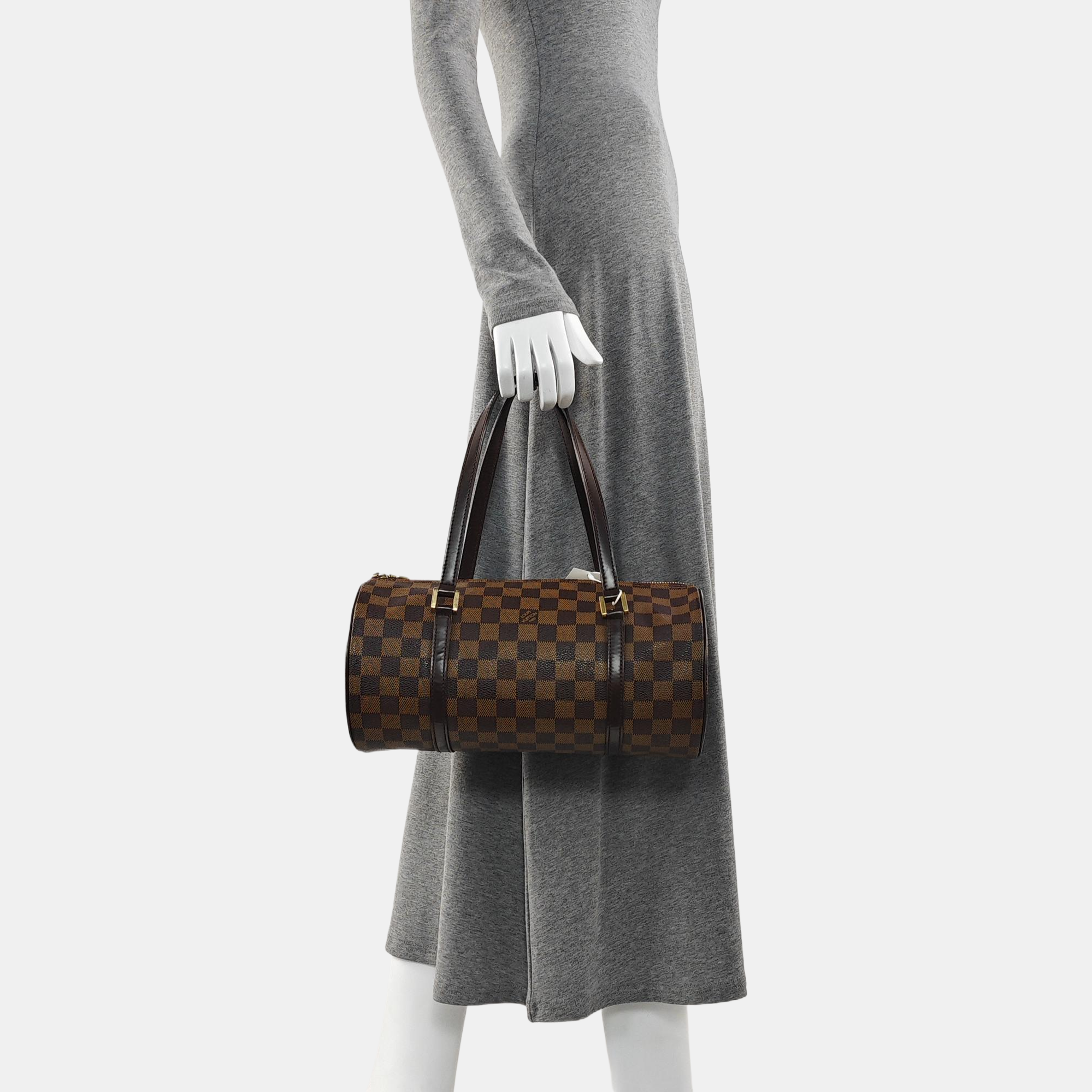 PAPILLON 30 Damier Ebene Coated Canvas Brown