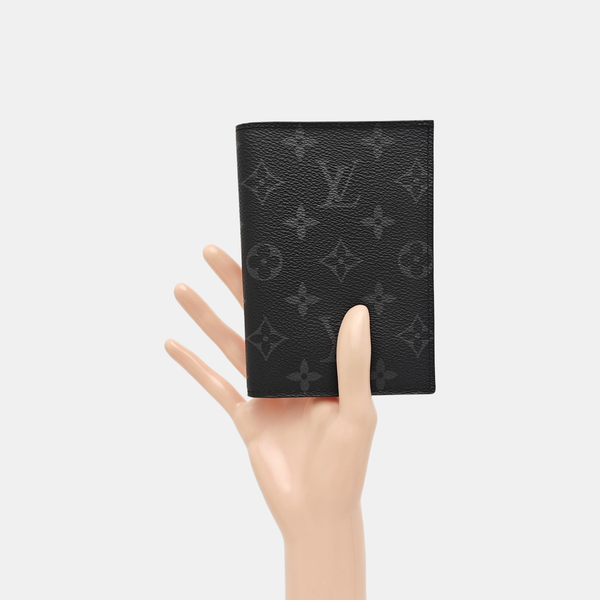 Monogram Coated Canvas Card Holder Gray