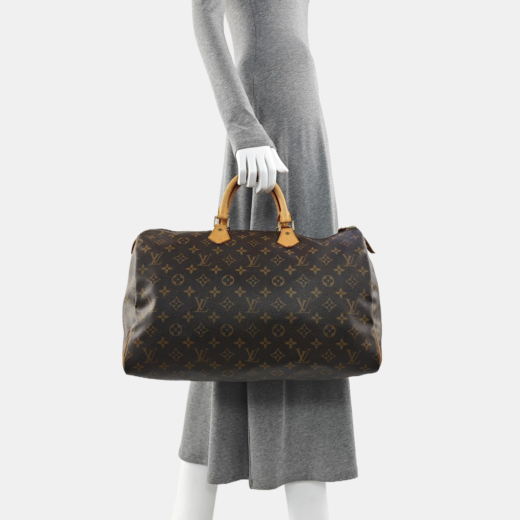 SPEEDY 40 Monogram Coated Canvas Brown