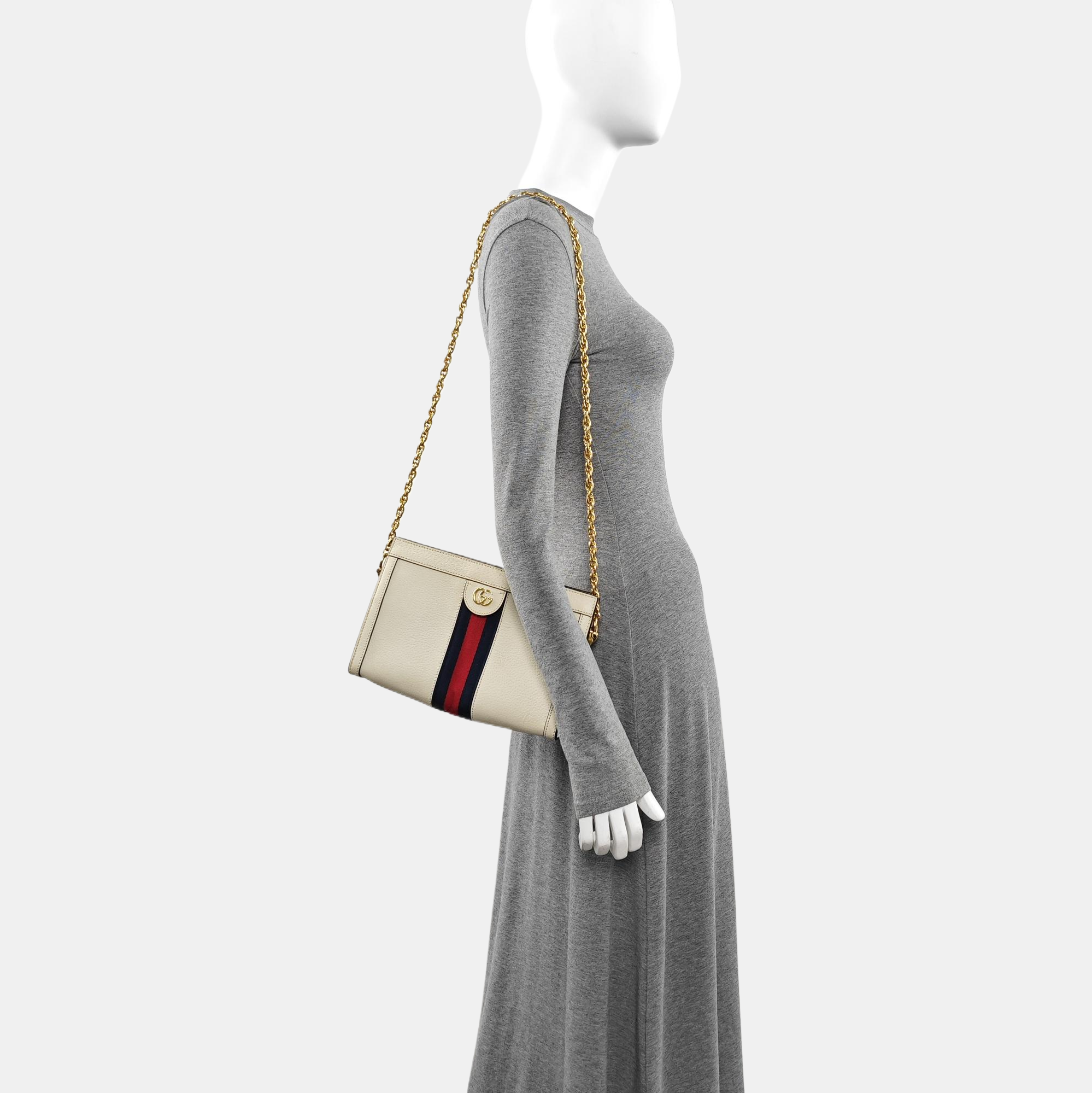 Ophidia Small Calfskin White