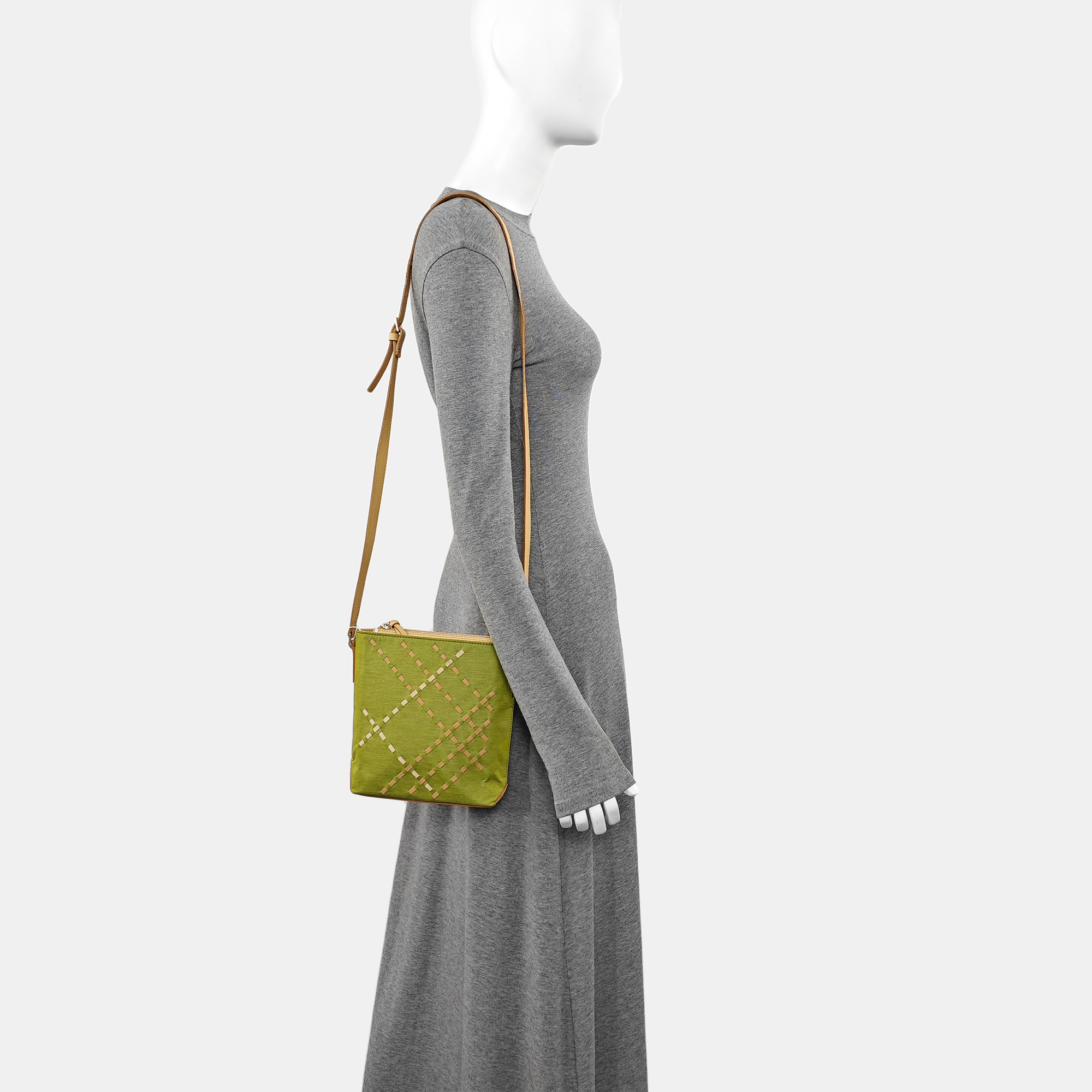 Fabric Shoulder Bag Green