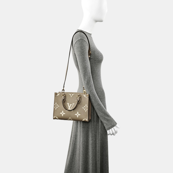 ONTHEGO PM Monogram Calfskin Gray