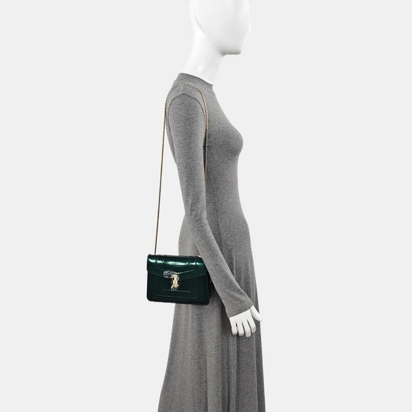 SERPENTI FOREVER Small Patent Leather Green