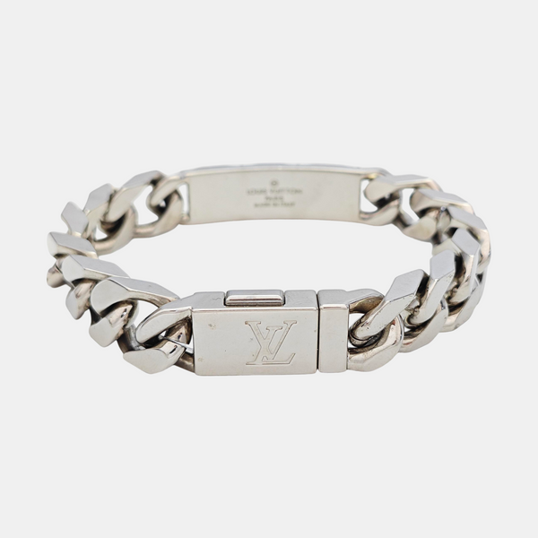 Monogram Metal Silver Bracelet