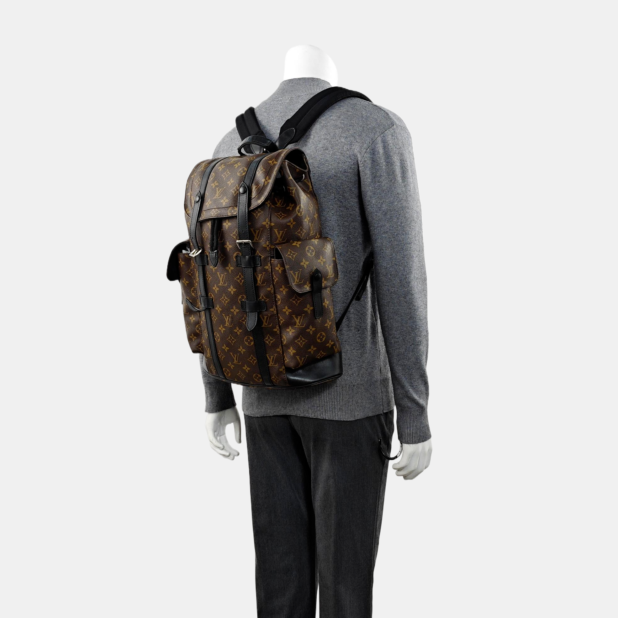 CHRISTOPHER PM Monogram Coated Canvas Brown