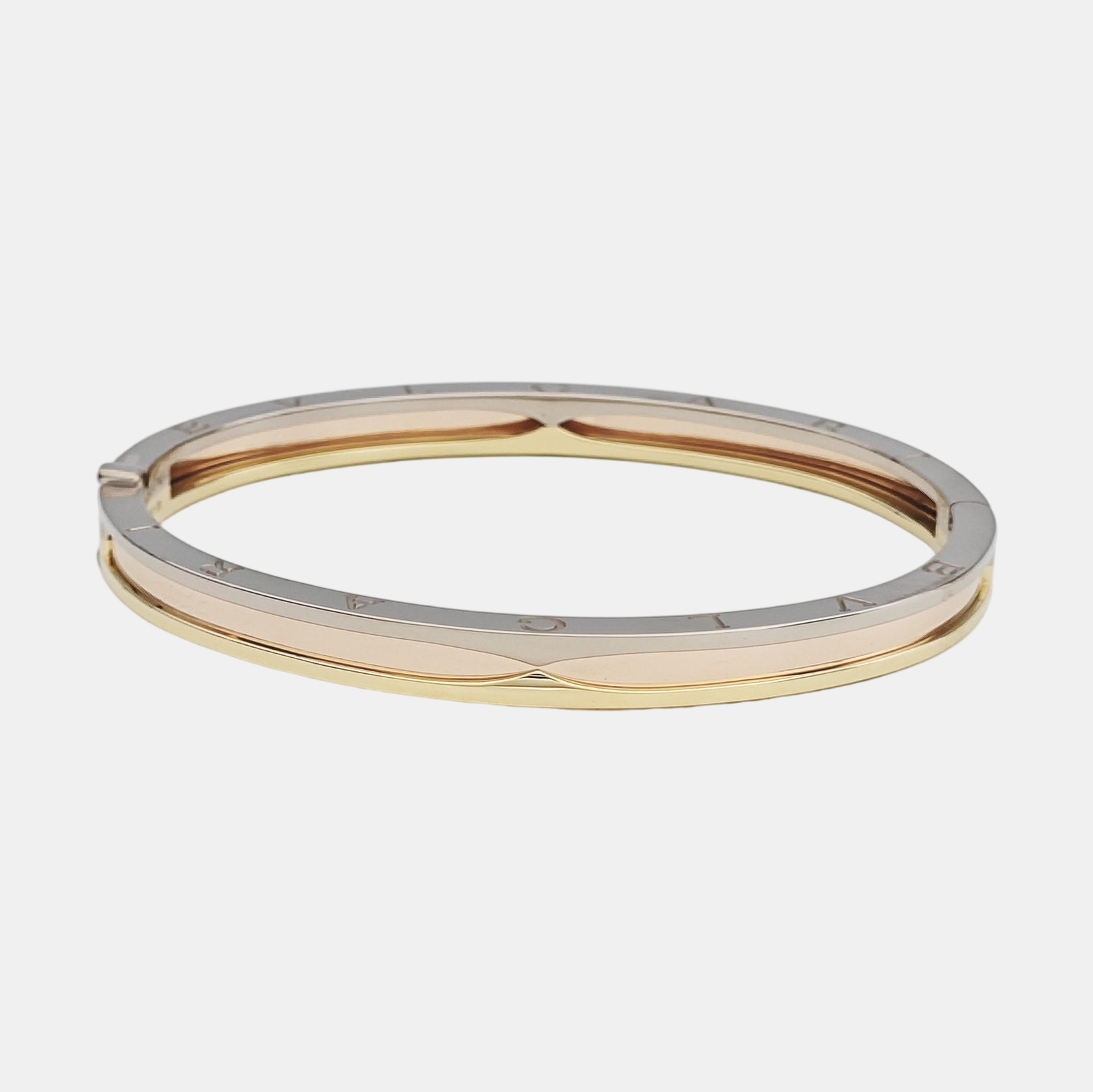 B.ZERO1 18k White Gold Multicolor Bangle