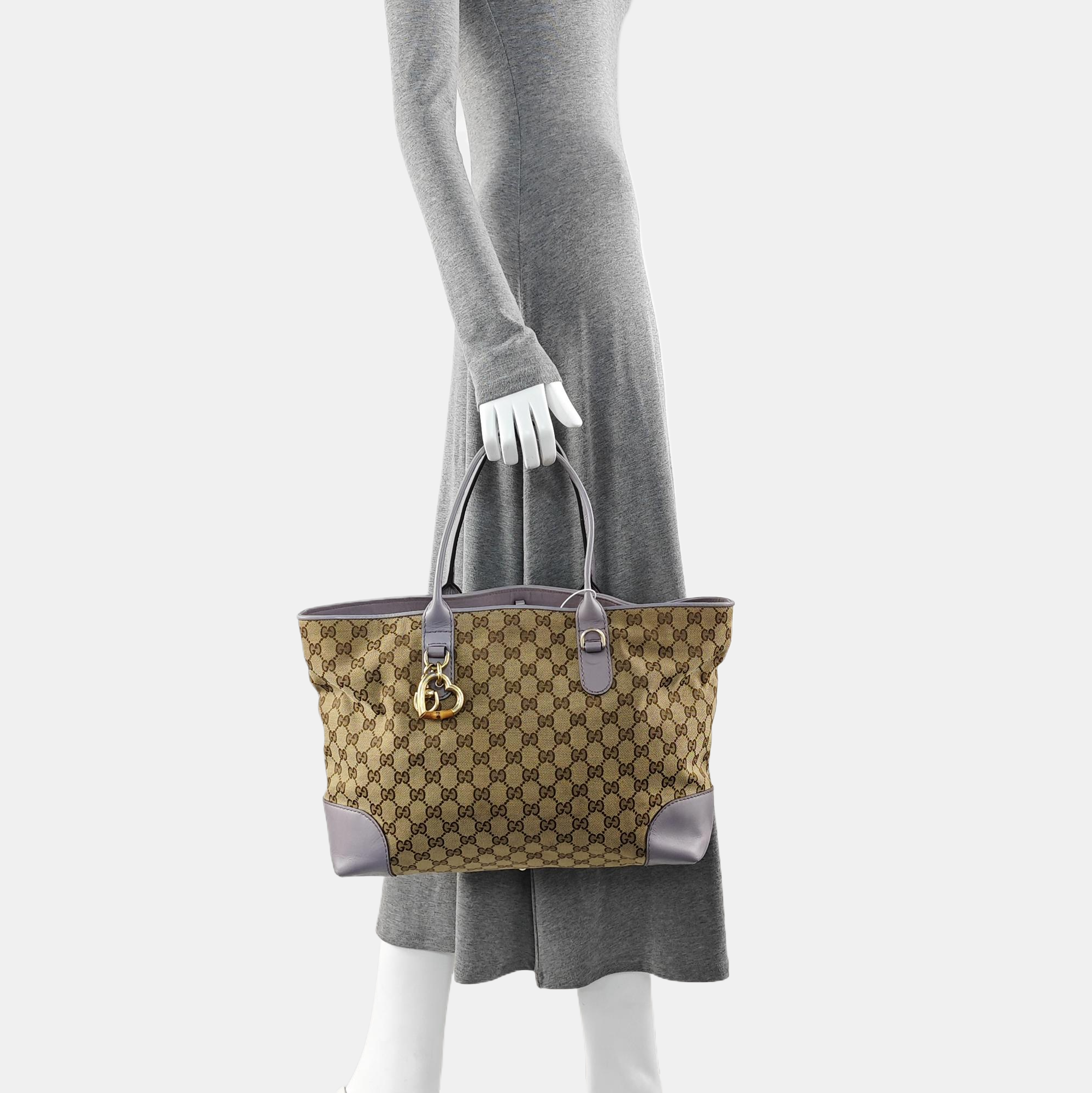 Monogram Canvas Tote Bag Brown