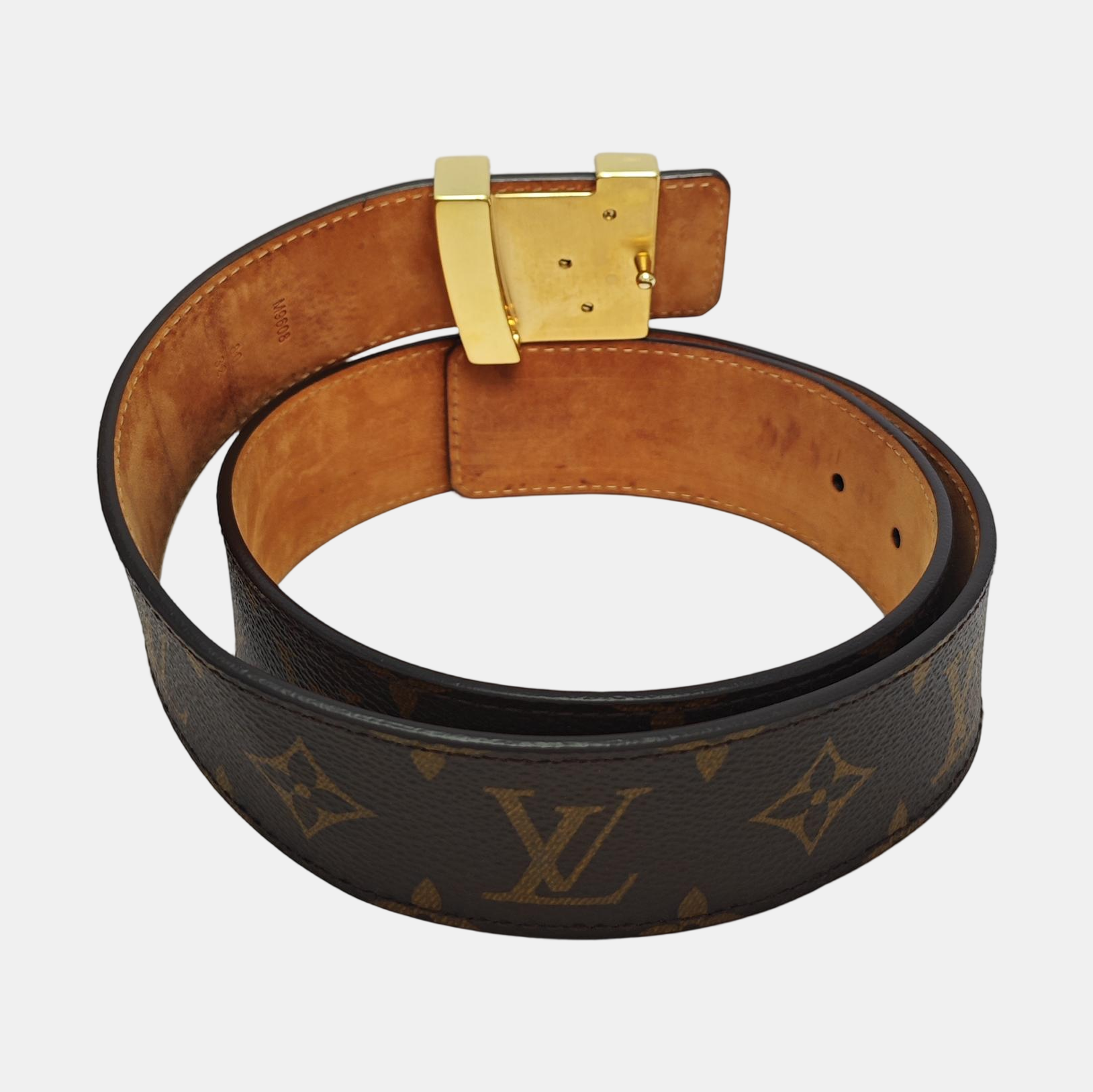 Coated Canvas Belt Brown