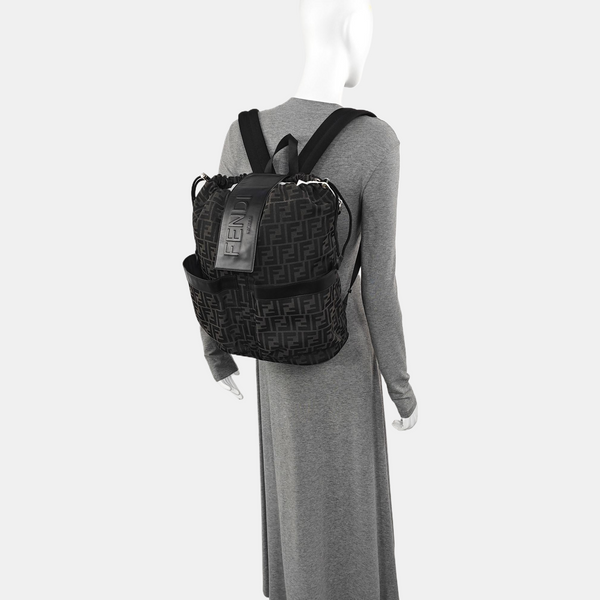 FENDI Strike Medium Canvas Black