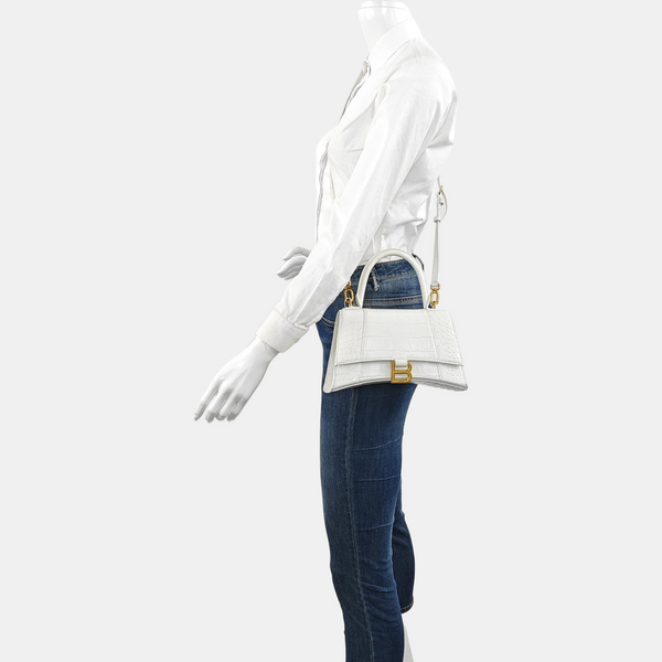 Hourglass S Calfskin White