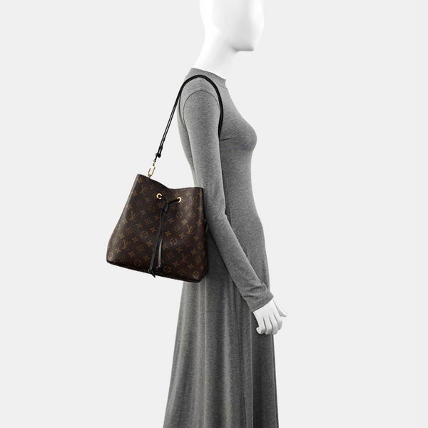NÉONOÉ MM Monogram Coated Canvas Brown