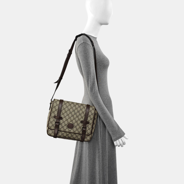 Monogram Coated Canvas Shoulder Bag Brown