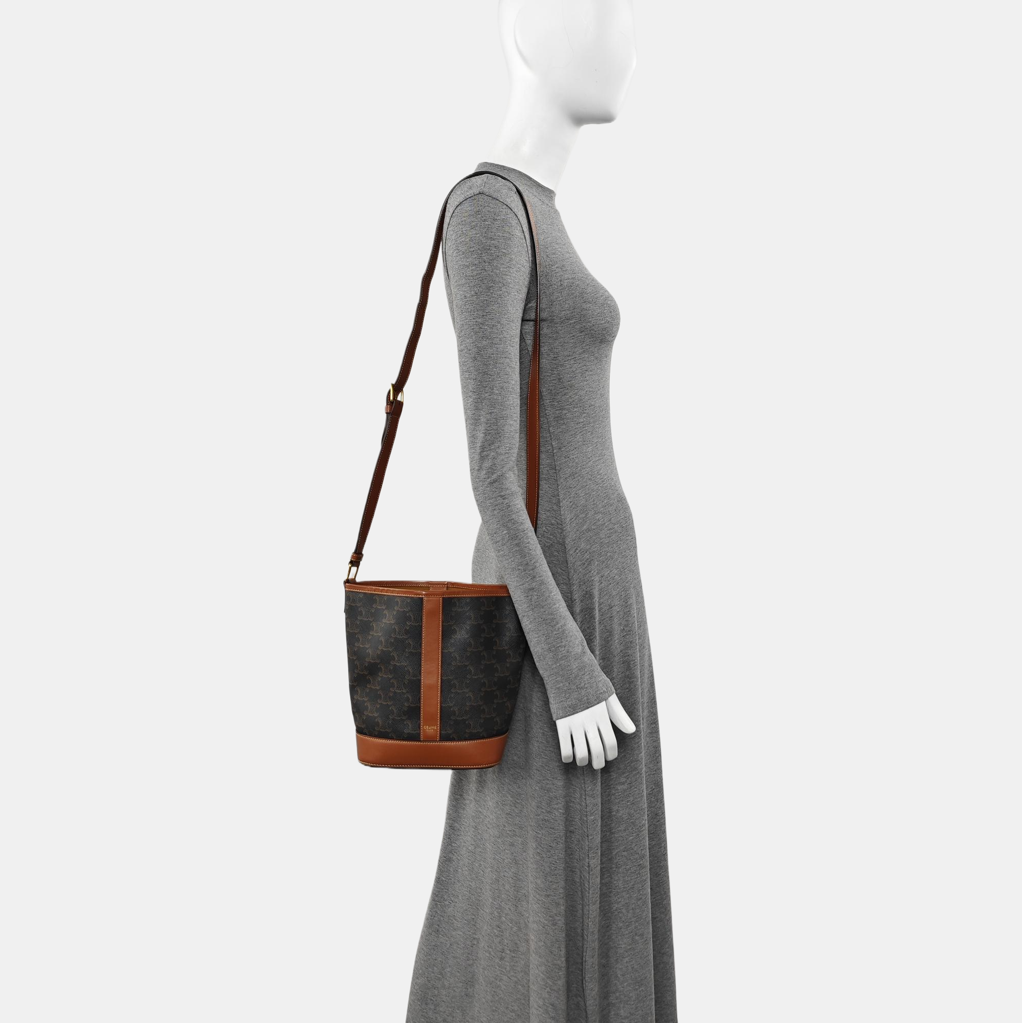 TRIOMPHE CANVAS Small Coated Canvas Brown