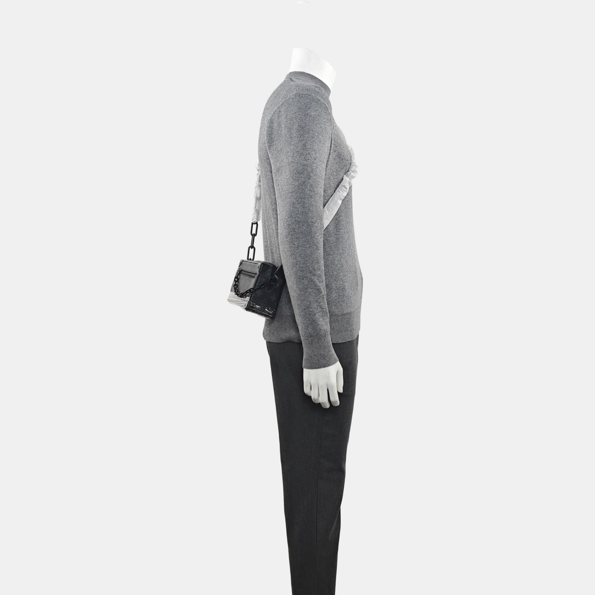 SOFT TRUNK Mini Monogram Coated Canvas Black