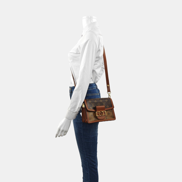 DAUPHINE Mini Monogram Coated Canvas Brown