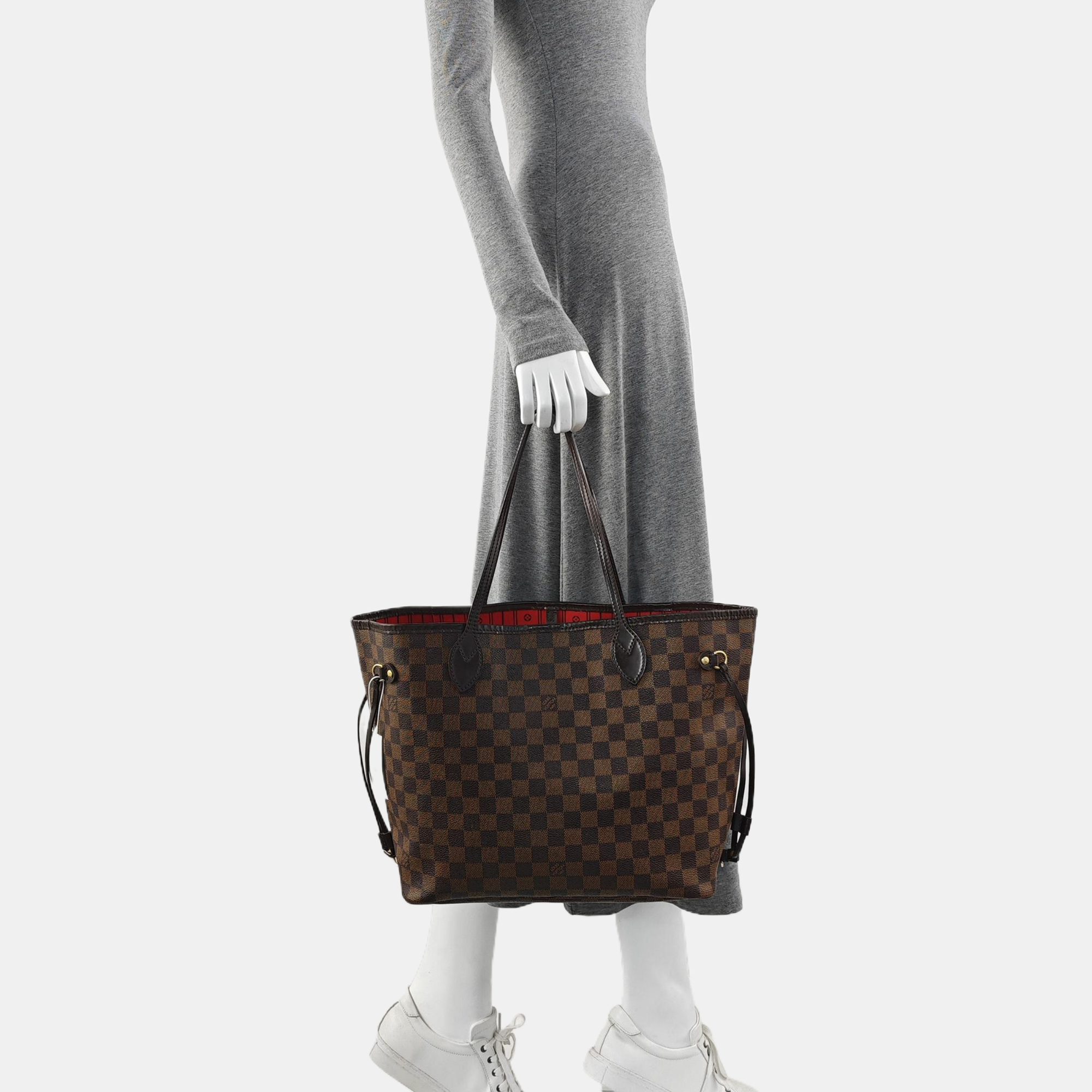 NEVERFULL MM Damier Ebene Coated Canvas Brown