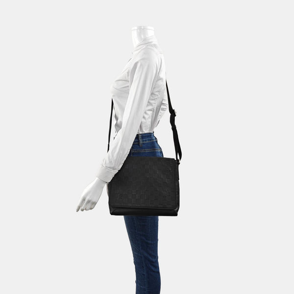 DISTRICT PM Damier Graphite Calfskin Black