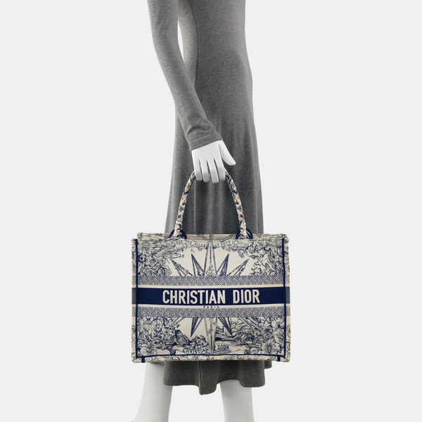 Book Tote Medium Canvas Blue