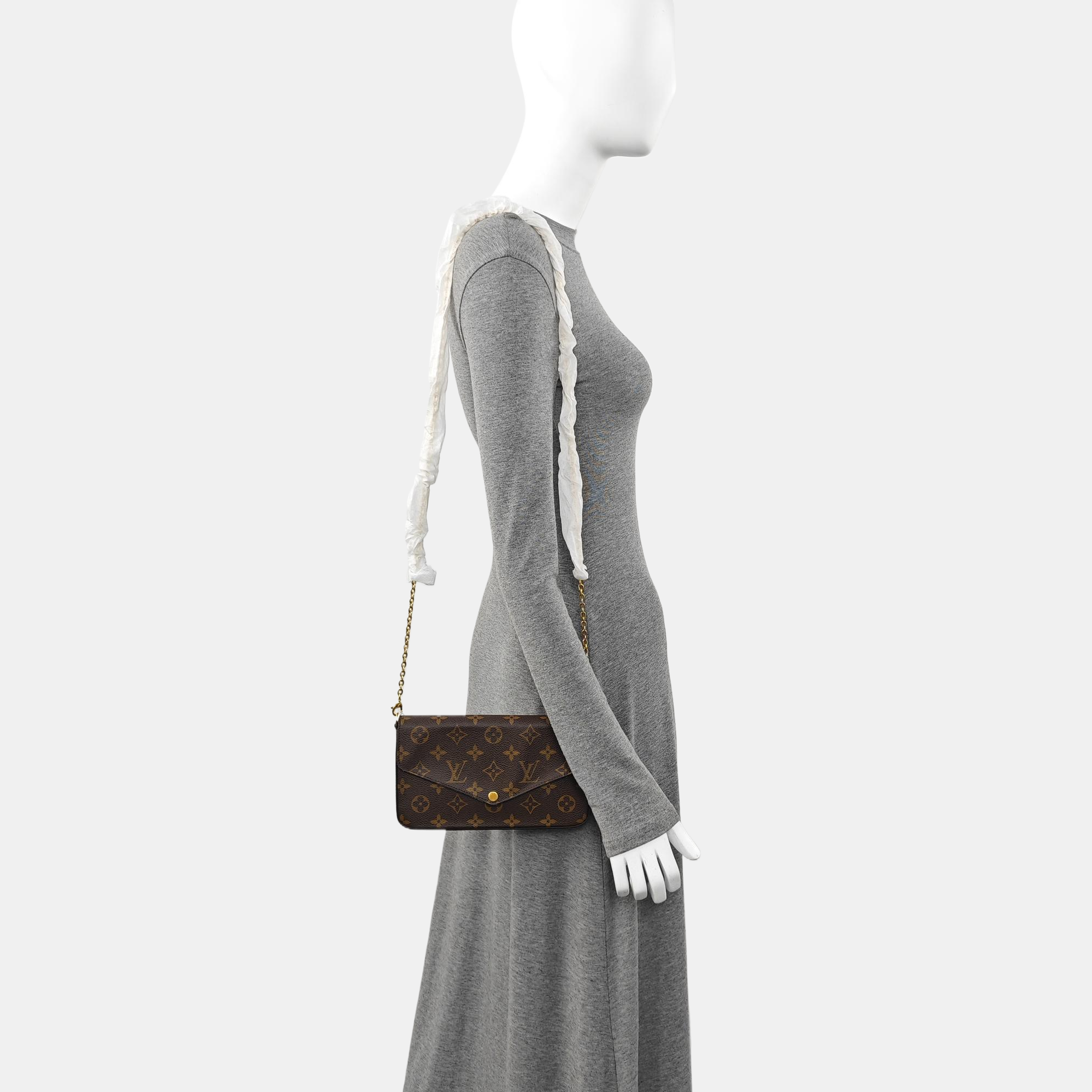 FÉLICIE Monogram Coated Canvas Brown
