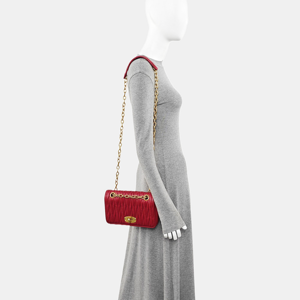Crystal Quilted Lambskin Red