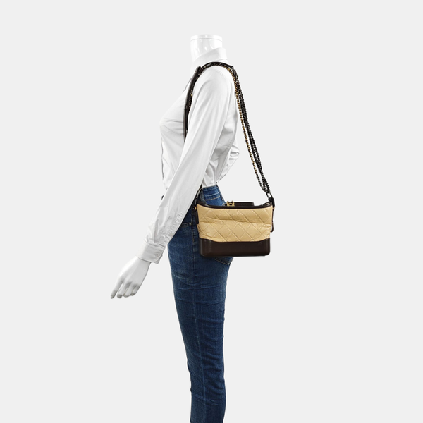 Authenticated pre-owned  GABRIELLE Quilted Calfskin Beige - Tote Bag at Looply