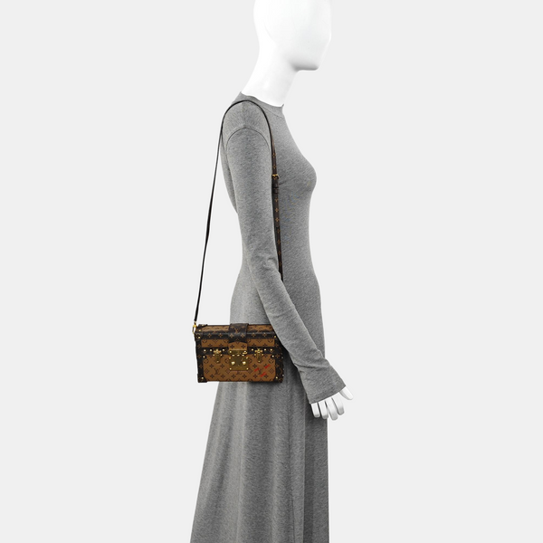 PETITE MALLE Monogram Coated Canvas Brown