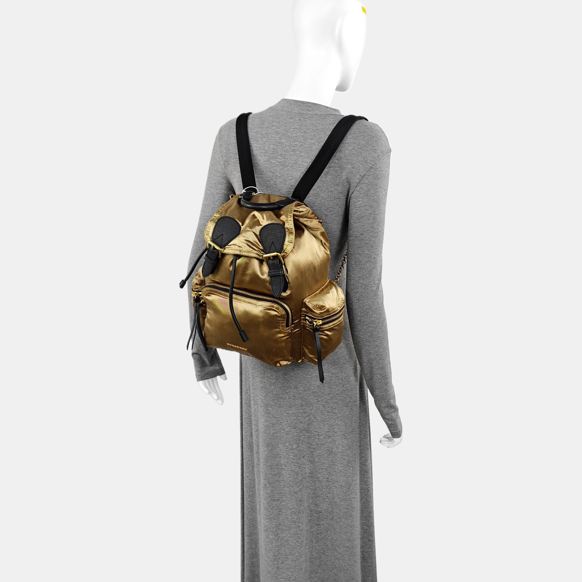The Rucksack Medium Nylon Gold