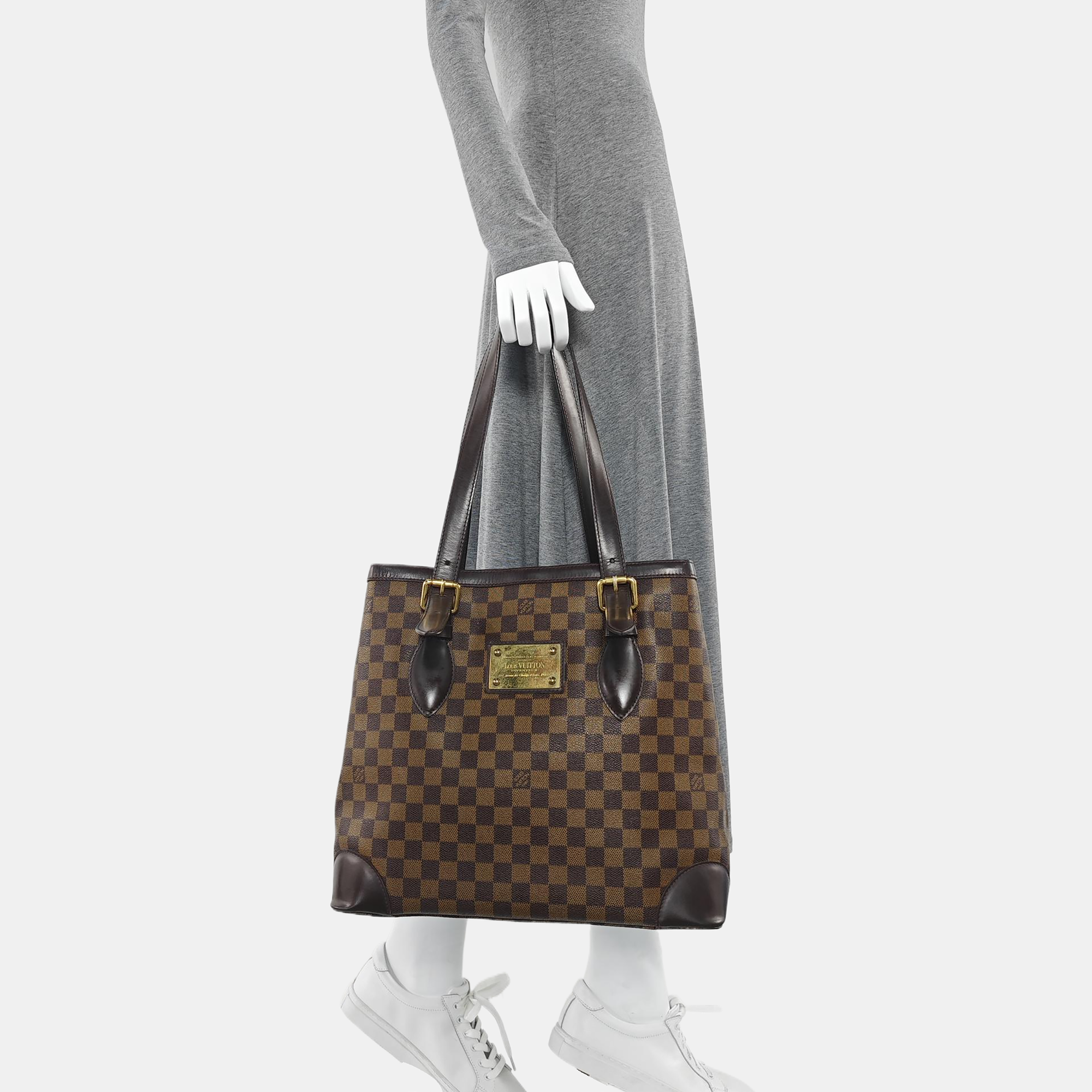 HAMPSTEAD GM Damier Ebene Coated Canvas Brown