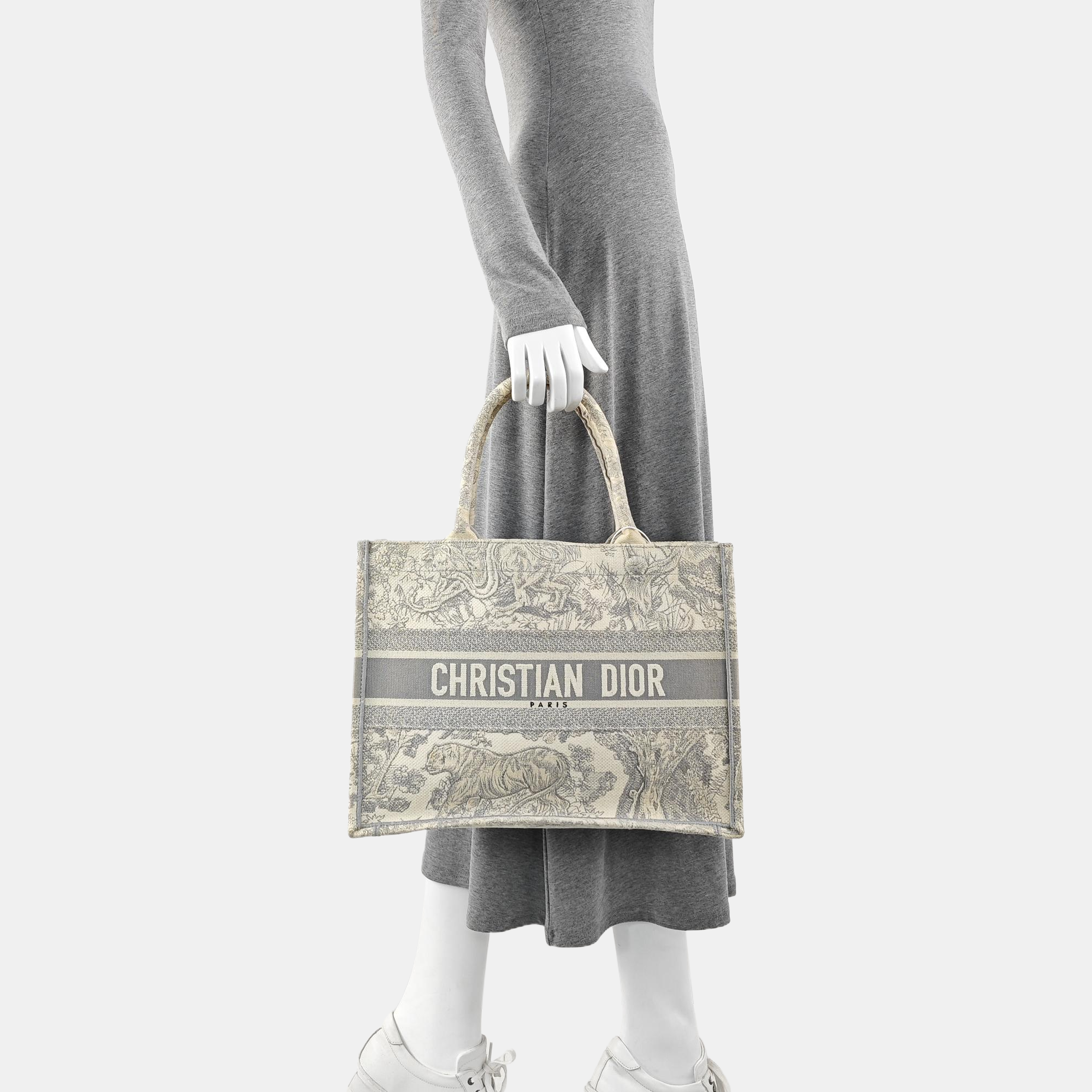 Book Tote Medium Fabric Gray