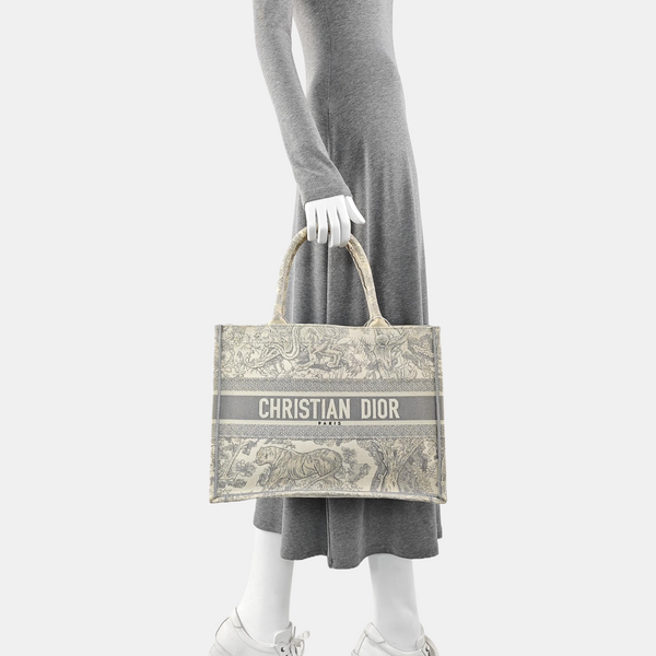 Book Tote Medium Fabric Gray